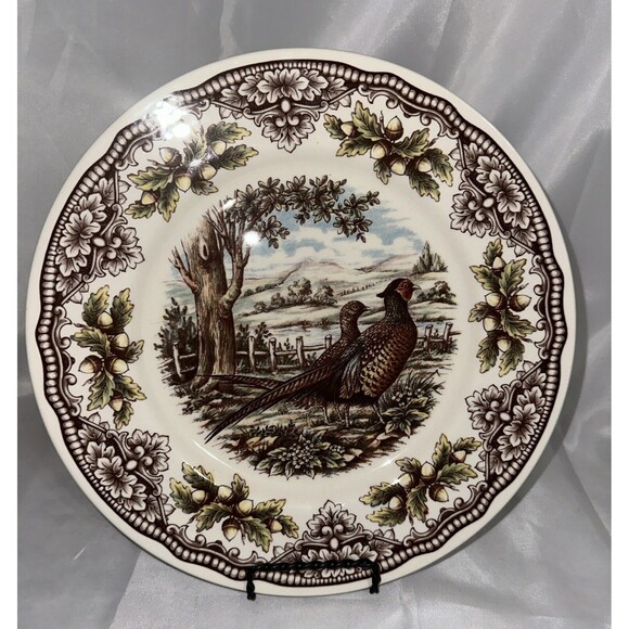 NEW (1) Royal Stafford Thanksgiving PHEASANT  11" Dinner Plate Fall Decor - Picture 3 of 4